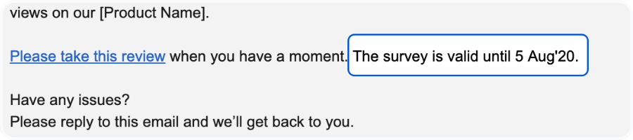 Create urgency for better survey response rates