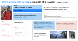 Customer Persona Example of a traveler