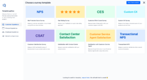 Pre-built templates available in SurveySensum survey tool