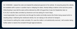 Customer complaints in the automotive industry 6