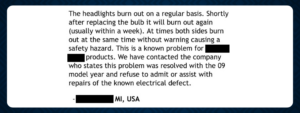 Customer complaints in the automotive industry 8