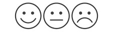 An example of colorless emojis to use in NPS surveys