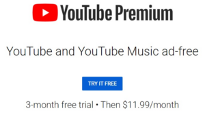 An example of Youtube offering Freemium incentivisation.png