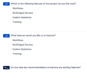 product feedback survey for b2b saas customer journey