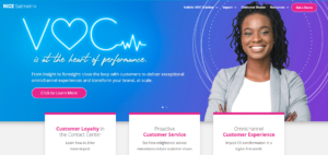 The homepage of NICE satmetrix