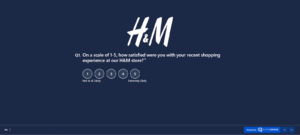 A 5-point scale CSAT survey question in retail