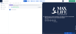 Creating a tNPS survey on SurveySensum survey tool