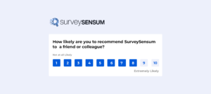 NPS question with 11-point scale in a survey