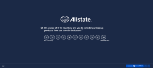 An 11-point scale tNPS survey question for gauging in-store experience